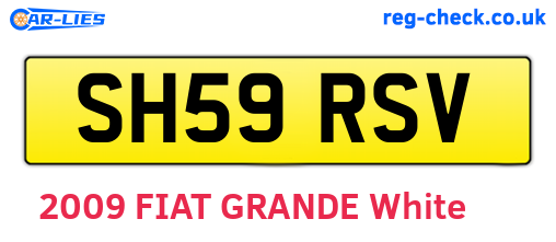 SH59RSV are the vehicle registration plates.
