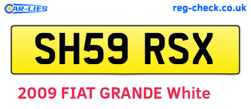 SH59RSX are the vehicle registration plates.