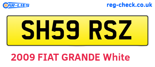 SH59RSZ are the vehicle registration plates.