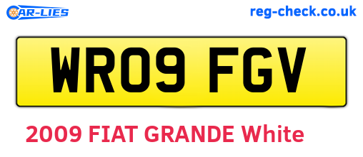 WR09FGV are the vehicle registration plates.