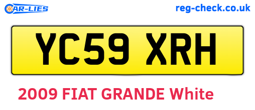YC59XRH are the vehicle registration plates.