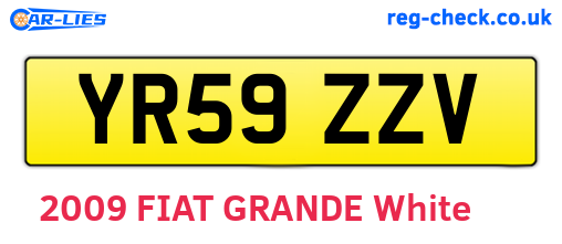 YR59ZZV are the vehicle registration plates.