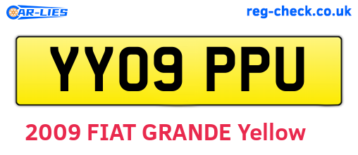 YY09PPU are the vehicle registration plates.