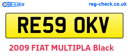 RE59OKV are the vehicle registration plates.