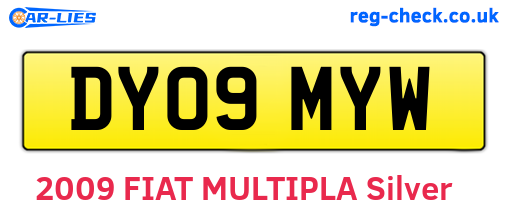 DY09MYW are the vehicle registration plates.
