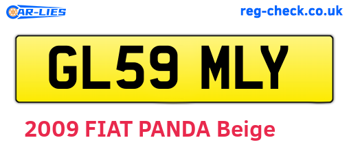 GL59MLY are the vehicle registration plates.