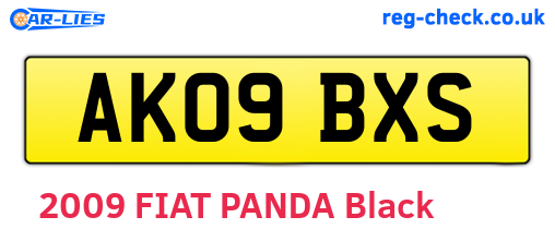 AK09BXS are the vehicle registration plates.