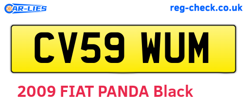 CV59WUM are the vehicle registration plates.
