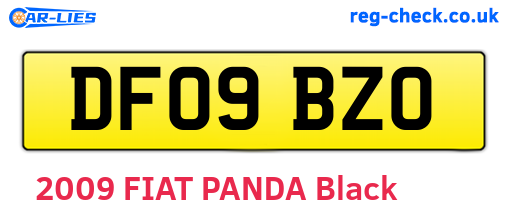 DF09BZO are the vehicle registration plates.