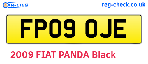 FP09OJE are the vehicle registration plates.