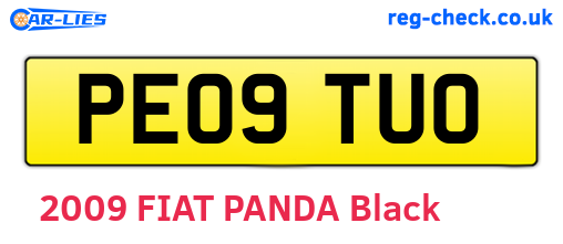 PE09TUO are the vehicle registration plates.