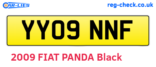 YY09NNF are the vehicle registration plates.