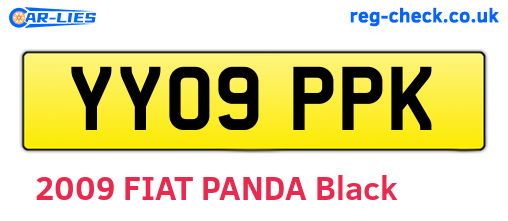 YY09PPK are the vehicle registration plates.