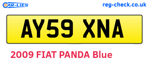 AY59XNA are the vehicle registration plates.