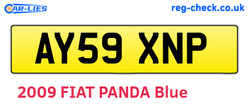 AY59XNP are the vehicle registration plates.