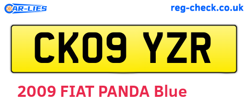 CK09YZR are the vehicle registration plates.