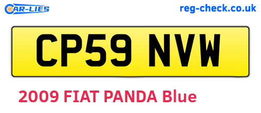 CP59NVW are the vehicle registration plates.
