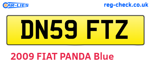 DN59FTZ are the vehicle registration plates.