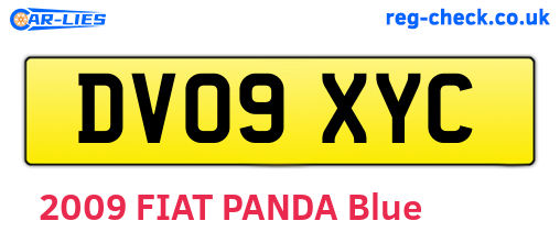 DV09XYC are the vehicle registration plates.