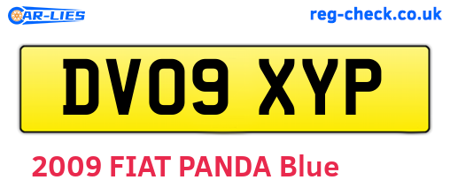 DV09XYP are the vehicle registration plates.
