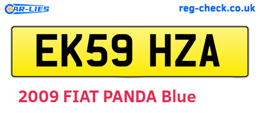 EK59HZA are the vehicle registration plates.