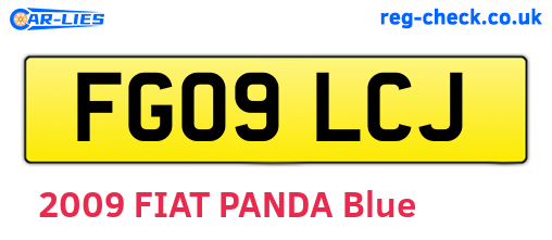 FG09LCJ are the vehicle registration plates.