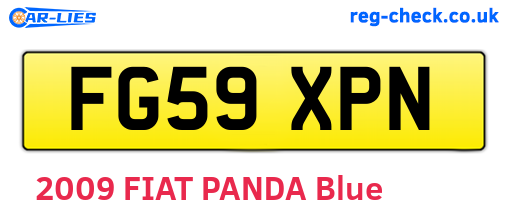 FG59XPN are the vehicle registration plates.