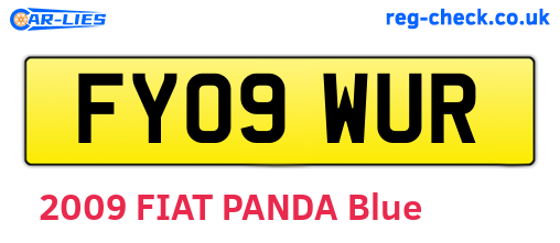 FY09WUR are the vehicle registration plates.