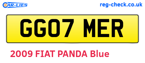 GG07MER are the vehicle registration plates.