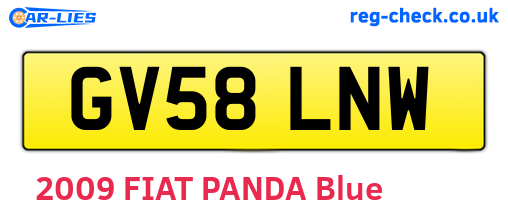 GV58LNW are the vehicle registration plates.