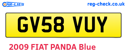 GV58VUY are the vehicle registration plates.