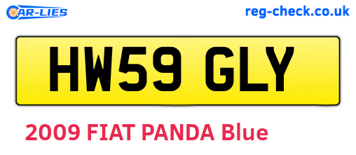 HW59GLY are the vehicle registration plates.