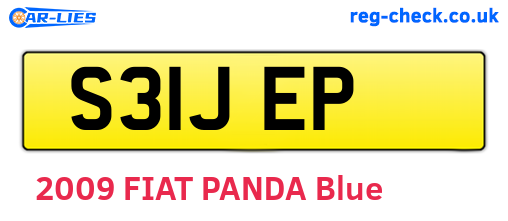 S31JEP are the vehicle registration plates.