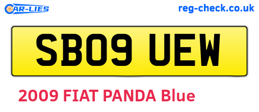 SB09UEW are the vehicle registration plates.