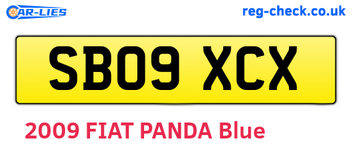 SB09XCX are the vehicle registration plates.