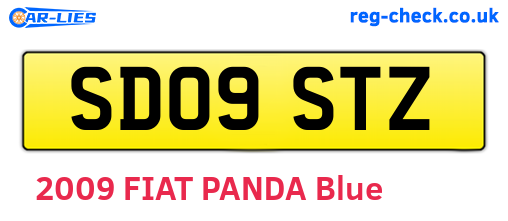 SD09STZ are the vehicle registration plates.