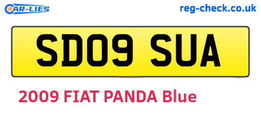 SD09SUA are the vehicle registration plates.