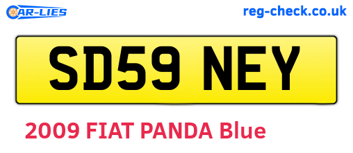 SD59NEY are the vehicle registration plates.