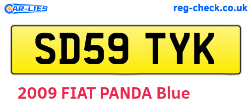 SD59TYK are the vehicle registration plates.