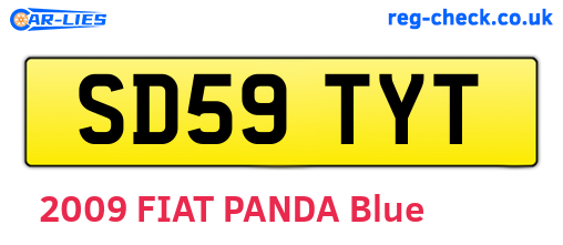 SD59TYT are the vehicle registration plates.