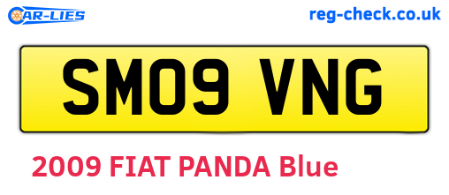 SM09VNG are the vehicle registration plates.