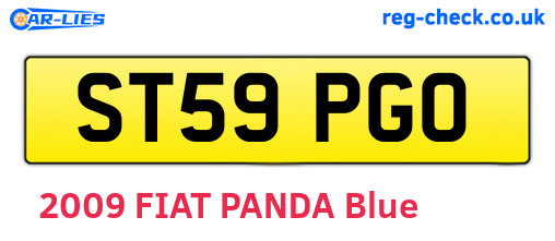 ST59PGO are the vehicle registration plates.