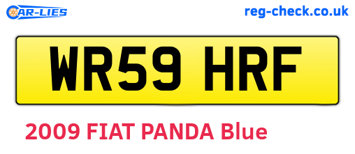 WR59HRF are the vehicle registration plates.