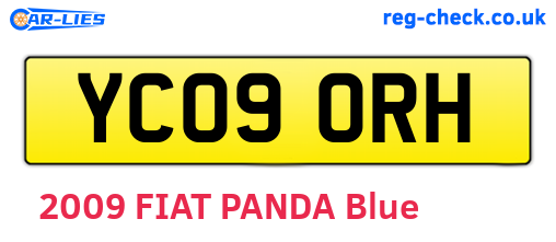 YC09ORH are the vehicle registration plates.