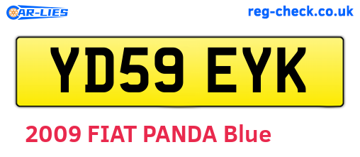 YD59EYK are the vehicle registration plates.