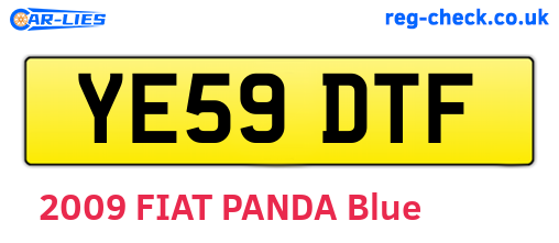 YE59DTF are the vehicle registration plates.