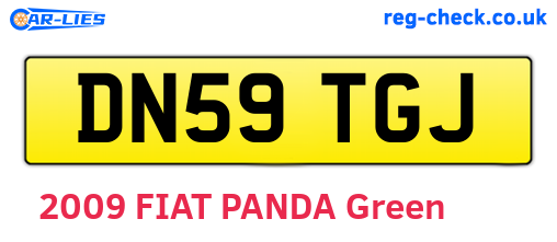 DN59TGJ are the vehicle registration plates.