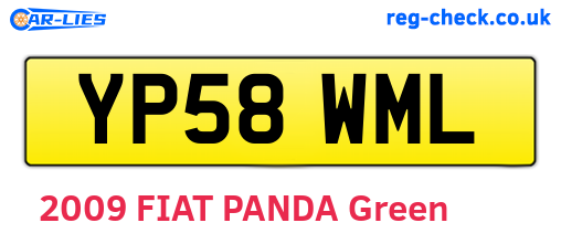 YP58WML are the vehicle registration plates.