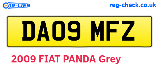 DA09MFZ are the vehicle registration plates.