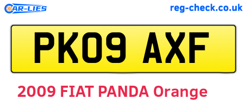 PK09AXF are the vehicle registration plates.